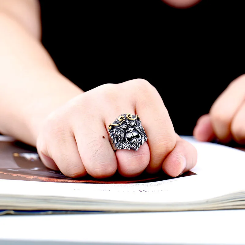 BEIER New one China Style New Stainless Steel Monkey King For Man Movie Ring Unqiue jewelry free shipping BR8-291