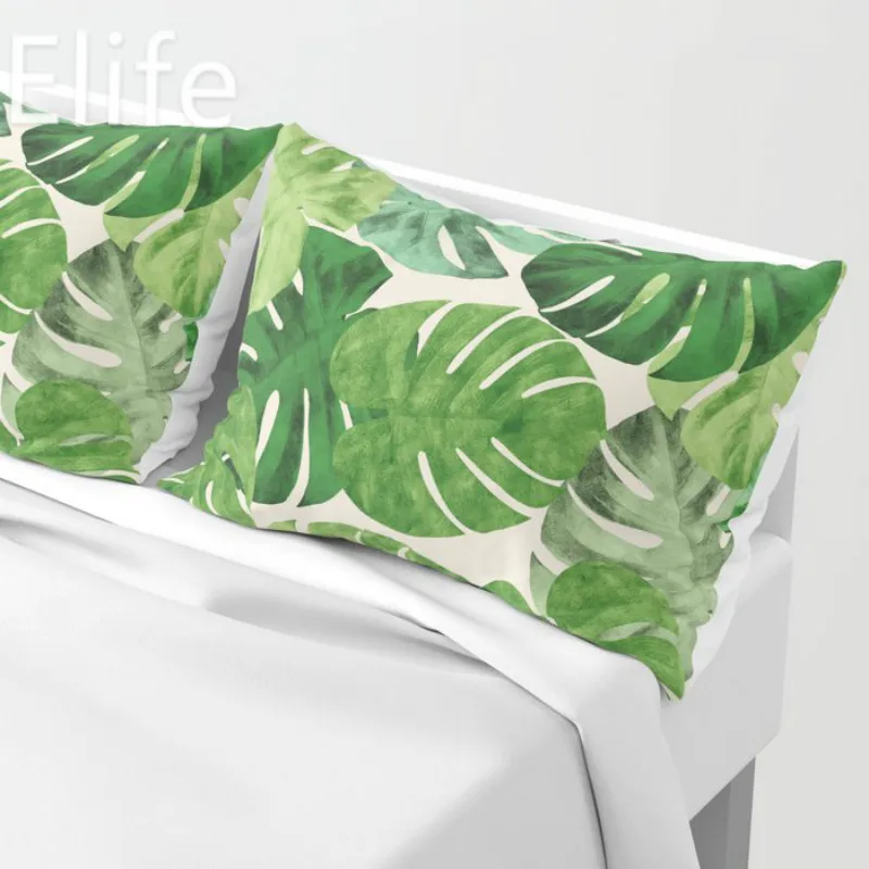 Elife Nordic искусственные зеленые листья полиэстер декоративная подушка наволочки в подушка чехол для подушки для дивана автомобиля 30x50 см
