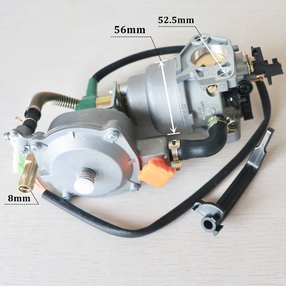 Карбюратор для генератора 188F GX390 двойное топливо, carb 4,5-7.0KW ручной дроссель карбюратор запчасти генератора