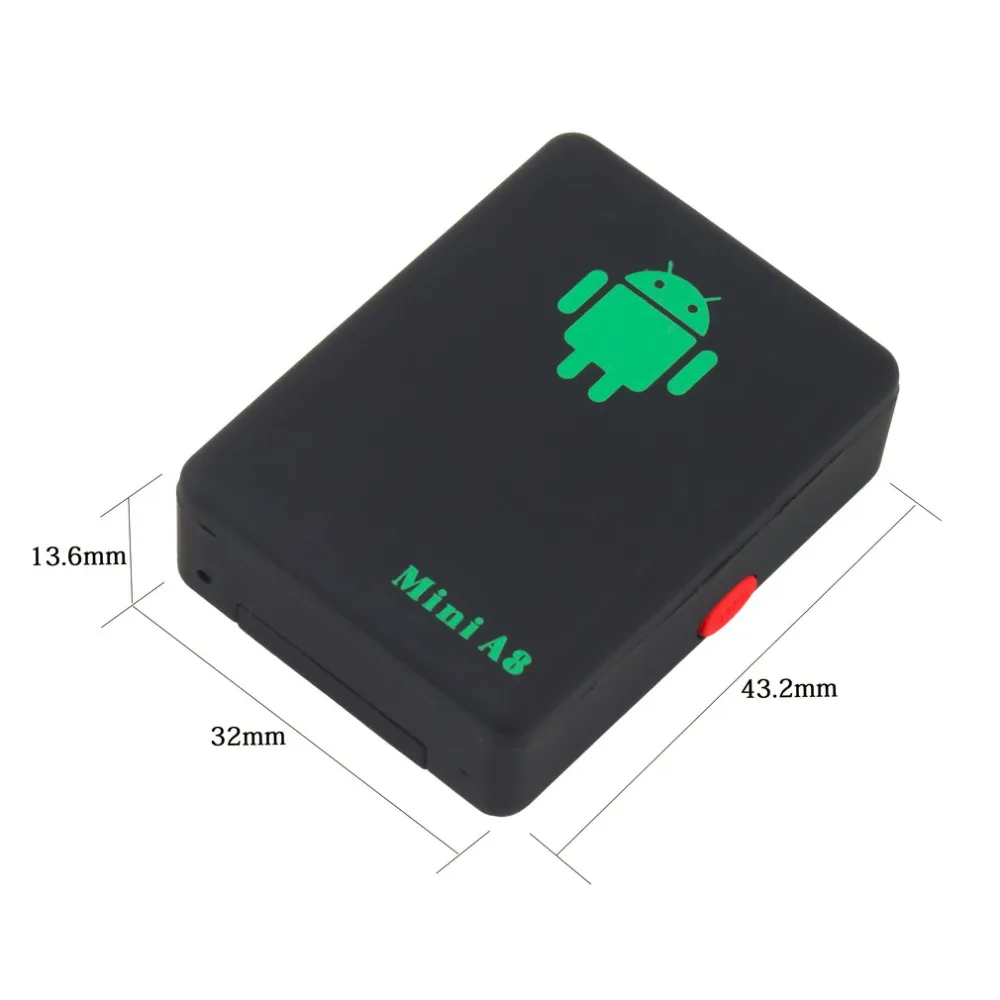 A8 Mini GSM/GPRS rastreador Global en tiempo Real GSM GPRS dispositivo de seguimiento con botón SOS para coches niños mayores mascotas sin GPS caliente