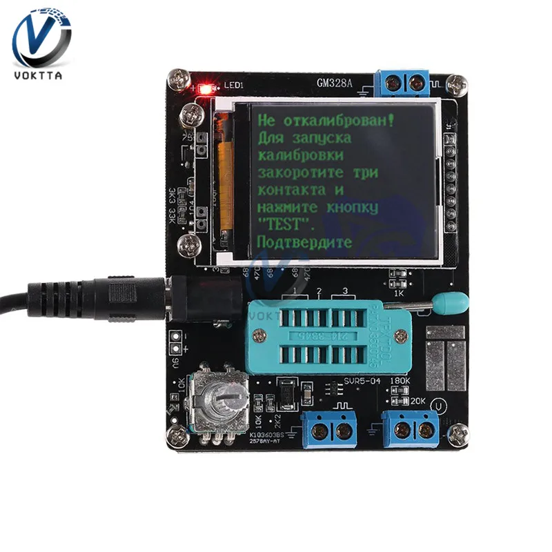 

LCD GM328A GM328 Transistor Tester Diode Capacitance ESR Voltage Frequency Meter PWM Square Wave Signal Generator SMT Soldering