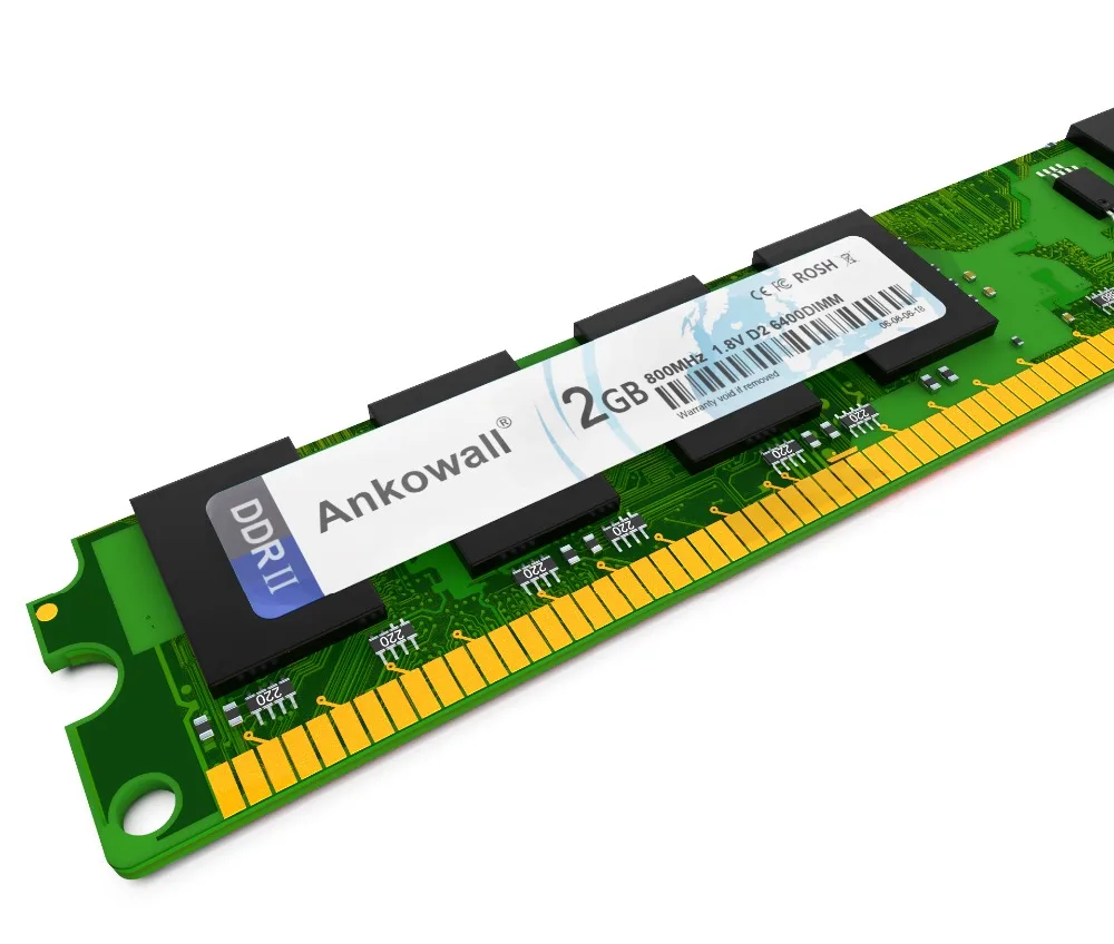 Ankowall новая DDR2(2 шт x2гб) Ram 2 ГБ 800 МГц PC2-6400U 1,8 в CL6 240Pin non-ECC настольная Память Dimm