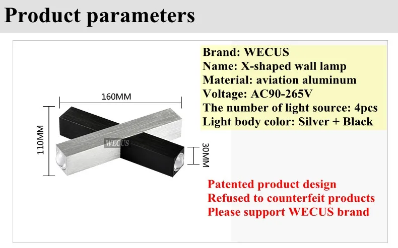 Direct Selling, X-Shaped Wall Lamps, LED Wall Lamp, Backdrop Lights, Aisle / Bedside Lamp, Patented Design Models night lamp for bedroom wall