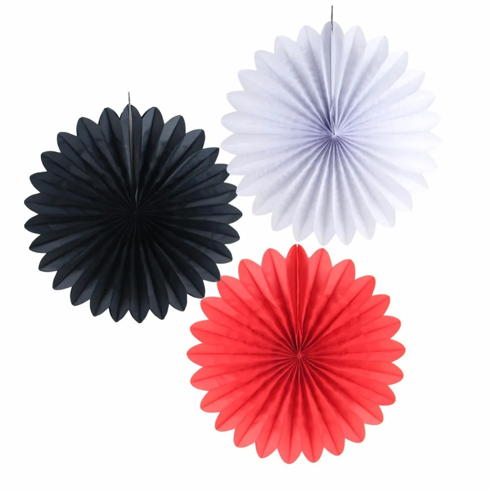 

Sunbeauty 25cm+35cm 3pcs/Lot Tissue Paper Fan Decoration Wedding Event Party Home Decorations Birthday Party Decorations Kids