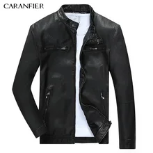 CARANFIER Men Warm Breathable Leather Jacket High Quality Windproof Soft Male Motorcycle Rider Businessmen Style M~3XL