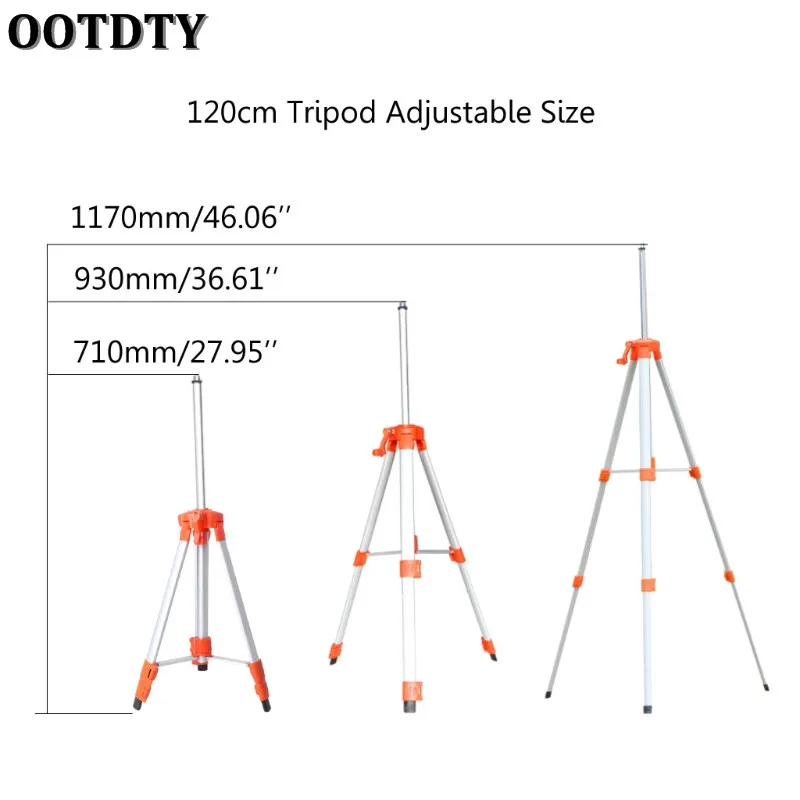 OOTDTY 1,5 м/1,2 м универсальный регулируемый штатив из алюминиевого сплава подставка для лазерного уровня воздуха