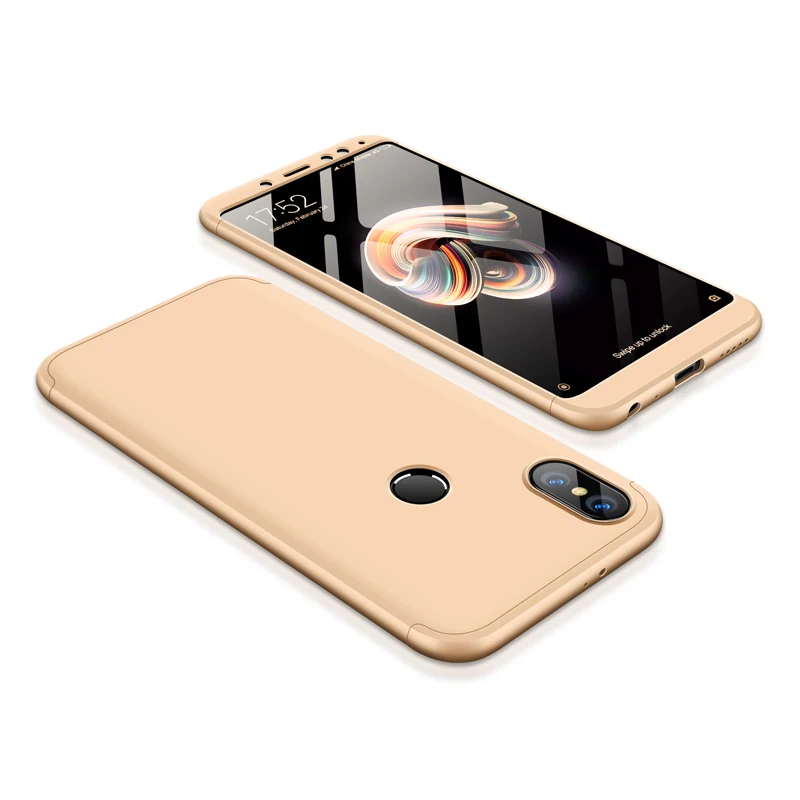 Для Xiao mi Red mi Note 5 Pro Чехол 6A 6 Pro полный защитный чехол для Xiaomi mi A2 6X Max 3 Poco F1 8 Lite 8x SE чехол Гибридный Броня - Цвет: Gold