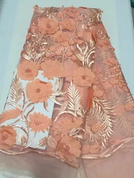 

nigerian lace fabric BZL-102731 high quality african tulle lace fabric 5yards embroidered tulle lace fabric