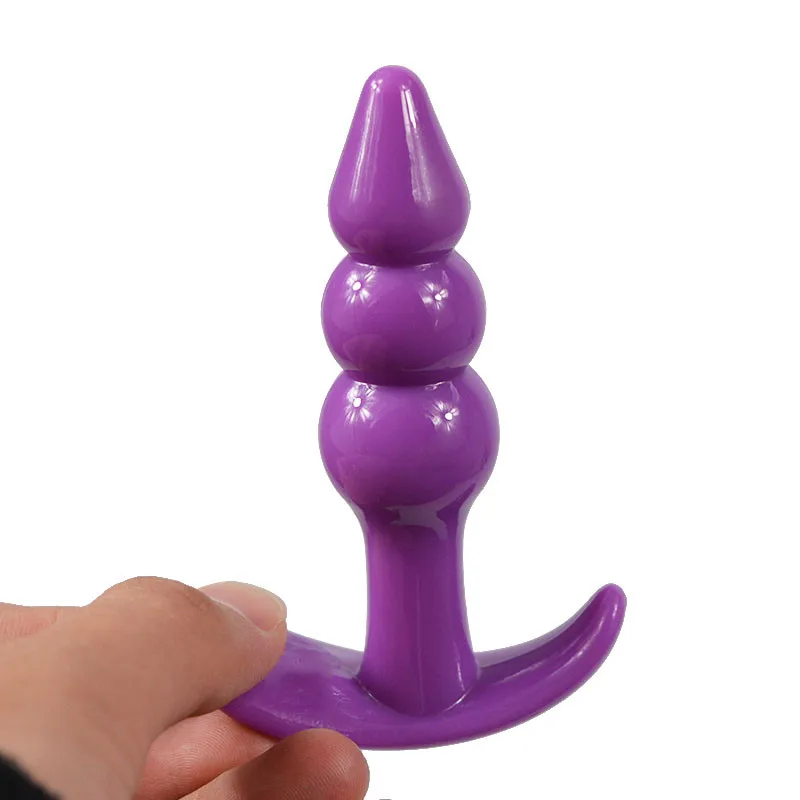 1Pc Mini Flexible Finger Anal Beads Anal Butt Plug G-spot Massager Dildo Plug Silicone Toys for Women7