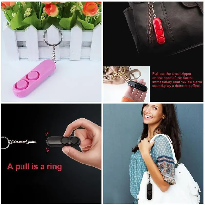 

Anti-rape Alarm Loud Alert Attack Panic Keychain Personal Security Device SGA998