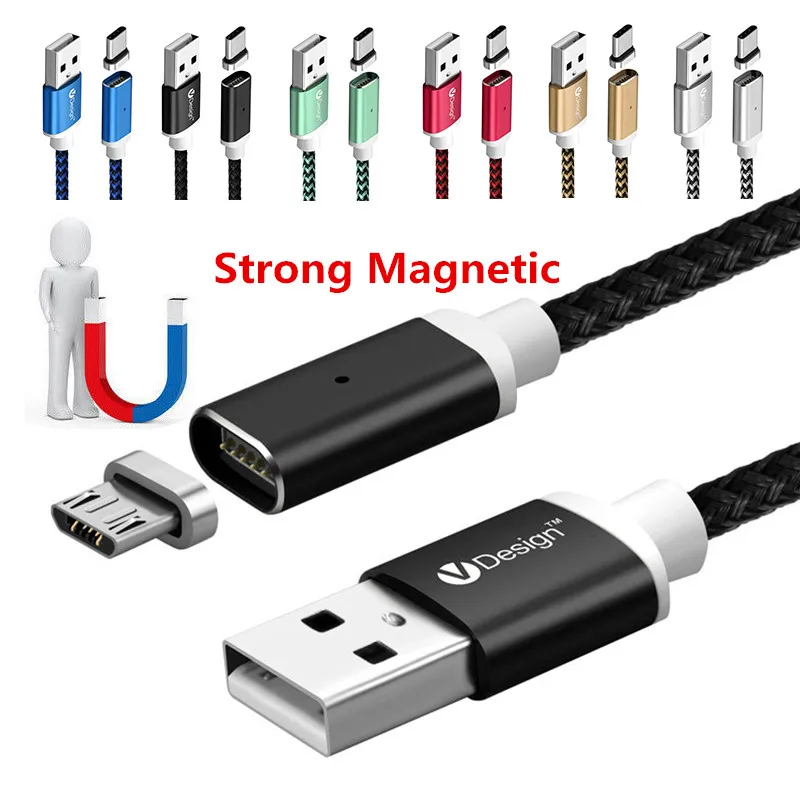 

1/2/3M Micro USB Charger Cable Magnetic Charge Cable For Xiaomi Huawei Android Fast Charge Micro USB Magnet Wire For Samsung S7