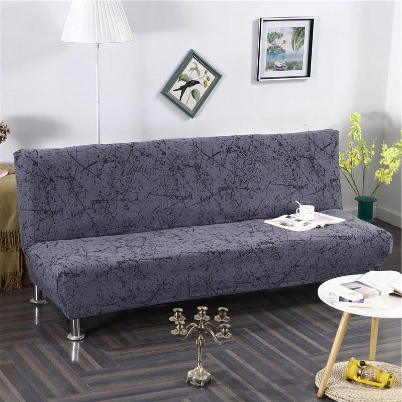 Геометрический стрейч без подлокотника складной диван-кровать Чехол все включено диване чехол Slipcover Противоскользящий диван защитный чехол