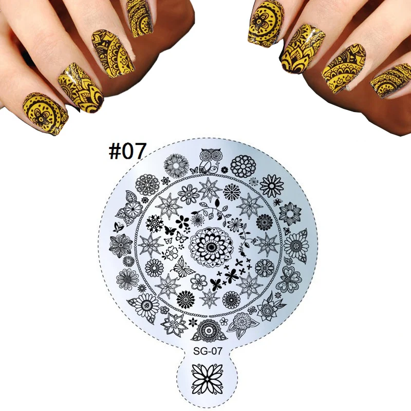 2017 Set Butterfly Flowers Nail Art Templates Handle Beauty Designs
