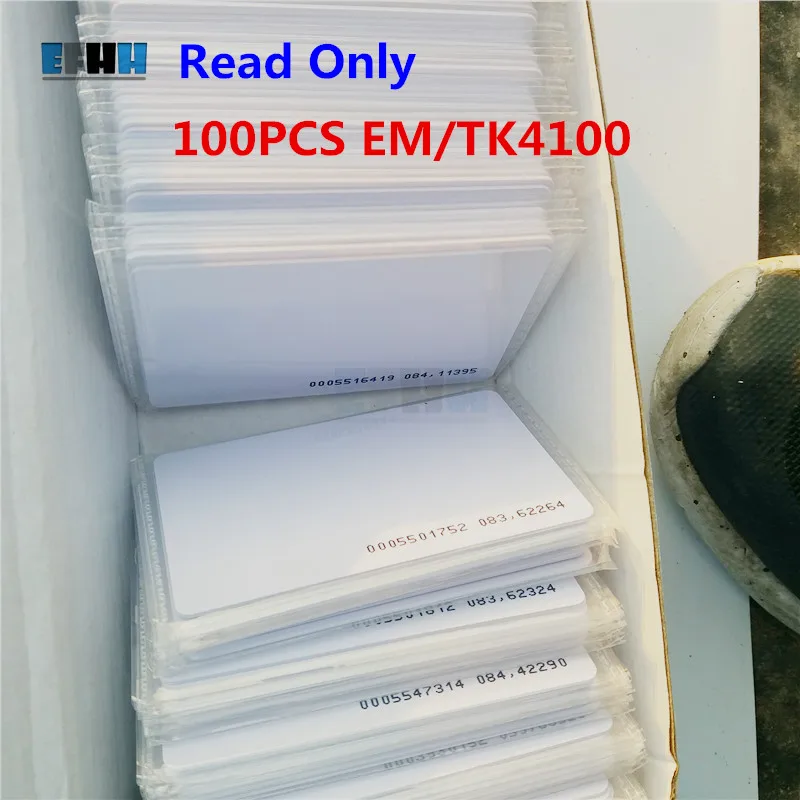 100 шт./лот 125 кГц rfid-карты EM4100 TK4100 Карточки контроля доступа ID карты только для чтения