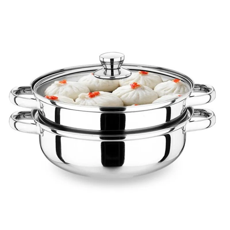 Universal Stove Stainless Steel Double Soup Pot Steaming Pot Of Dual use Multifunction Steamer Pot Ears