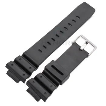 

16mm Rubber Watchbands Men Black Sports Diving Silicone Watch Strap Band Metal Buckle Accessories For Casio 9052 Series
