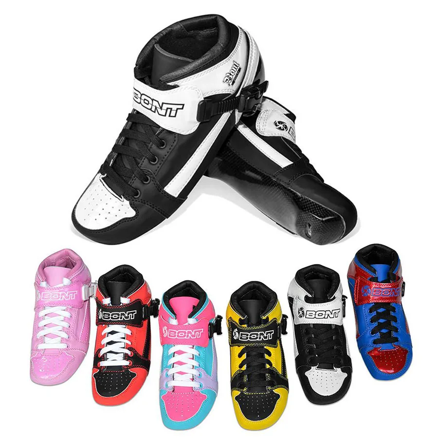 

100% Original Bont Pursuit 2PT Speed Inline Skates Heatmoldable Carbon Fiber Boot 195mm Disctance Skating Boot Patines Shoes