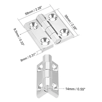 

Uxcell Newest 1Pcs Heavy-duty Hinge 60x60x14mm 58x58x14mm 50x50x10mm Cabinet Gate Closet Home Door Hinge Withstand 50kg