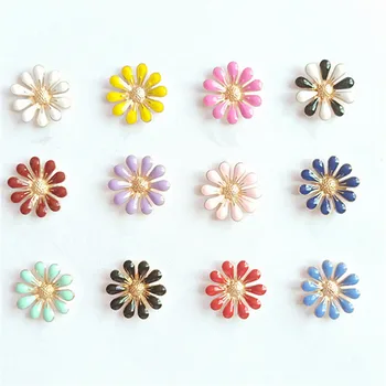 

10 PCS 20mm Fashion Metal Alloy Drops Of Glaze Flowers Connectors Charm For Jewelry Making