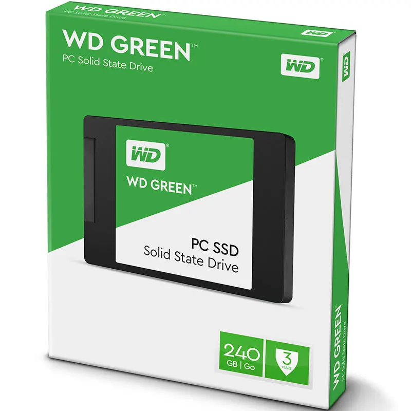 Western Digital WD SSD зеленый ПК 240 ГБ Внутренний твердотельный накопитель внутренний сабит жесткий диск SATA 6 ГБ/сек. WDS240G1G0A для ноутбука
