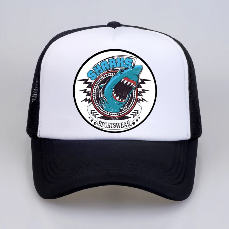 Модные мужские бейсболки с принтом акулы, дизайн Кита, Мужская кепка высокого качества, Повседневная летняя бейсбольная Кепка Дальнобойщика шляпа - Цвет: Многоцветный
