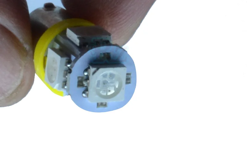 100 шт./лот T4W BA9S 5 SMD 5050 5smd 5LED автомобилей Индикатор Интерьер лампы Клин лампы светодиодные лампы красные, синие желтый и зеленый цвета 12 В