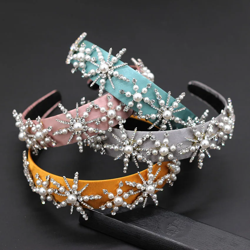 

Star pearl simple headband New fashion simple stars pearl geometry multicolor headband street dance party travel show hair 862
