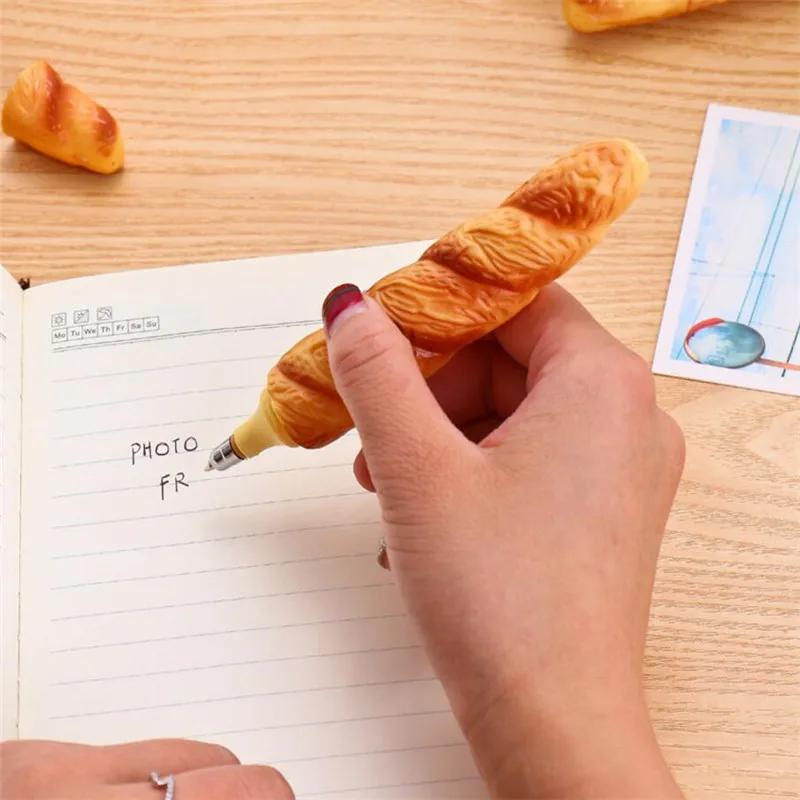 1 шт./0,5 мм забавная Шариковая ручка для моделирования пиццы имитационный хлеб шариковые студенческие ручки канцелярские товары школьные принадлежности