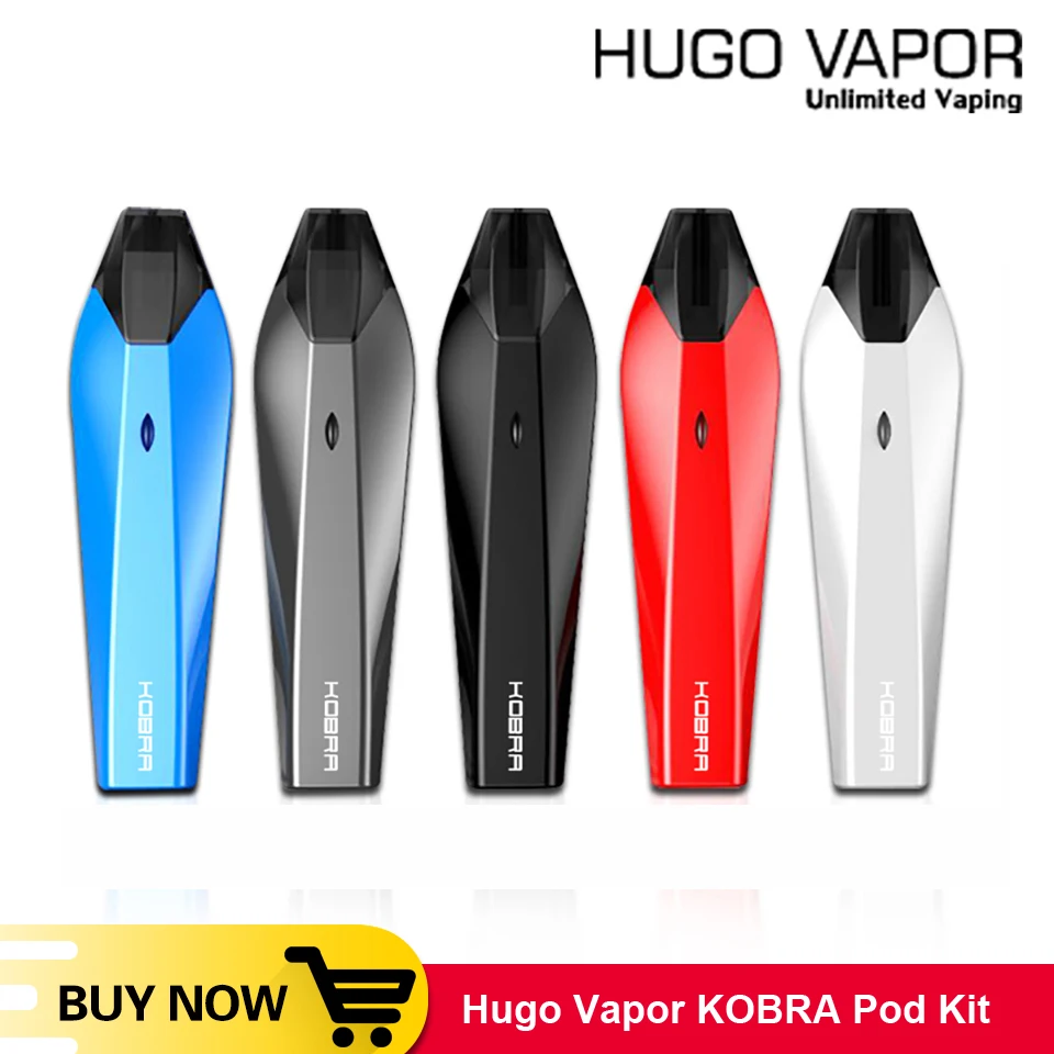 

Original Hugo Vapor KOBRA Pod Starter Kit 1.8ml cartridge E cigarette Vape Refillable Nicotin-Salt Oil Cartridge Vaporizer