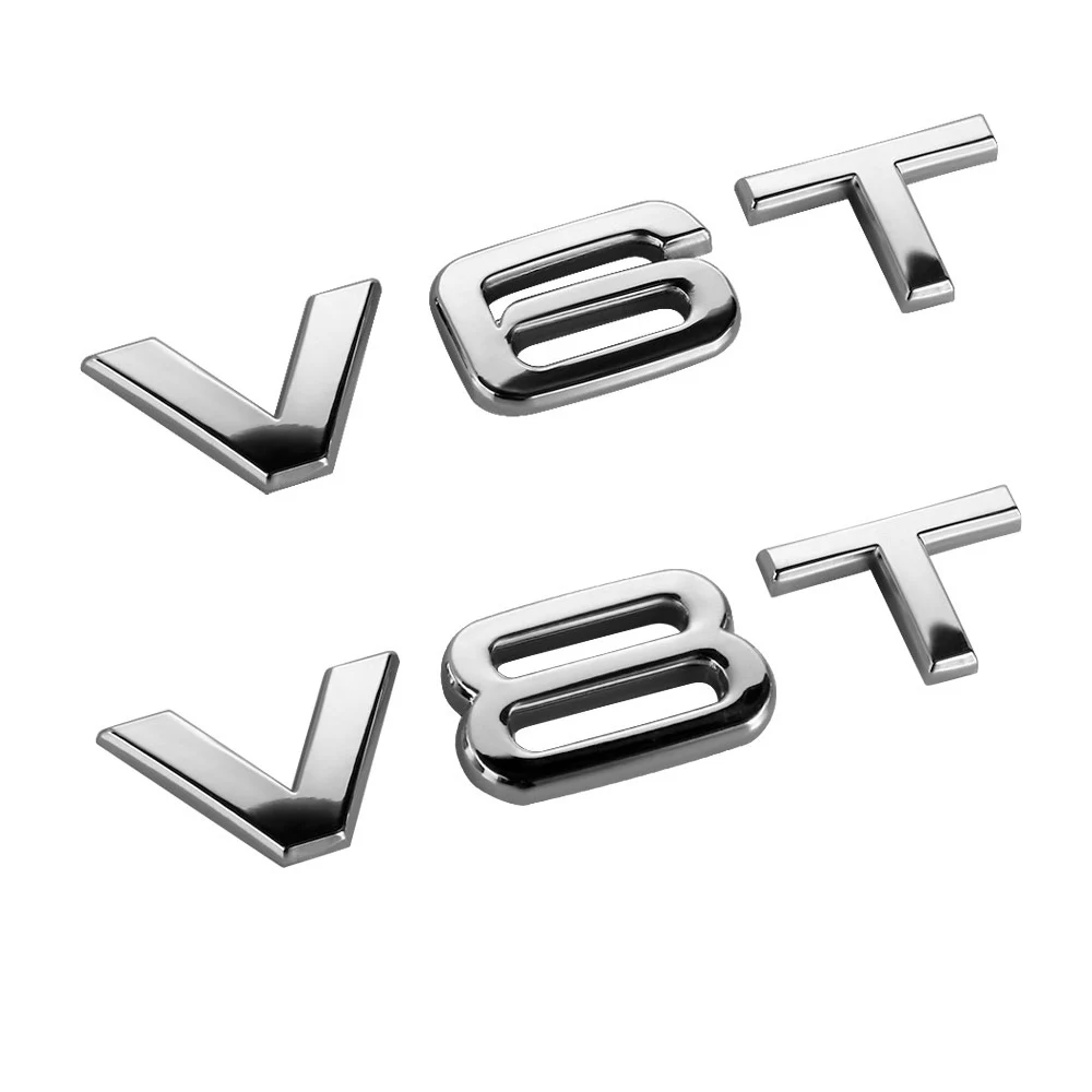 Металлическая 3d-эмблема V6T V8T стильная наклейка на крыло для Audi A4 B6 B8 B7 B5 A6 C5 C6 C7 A3