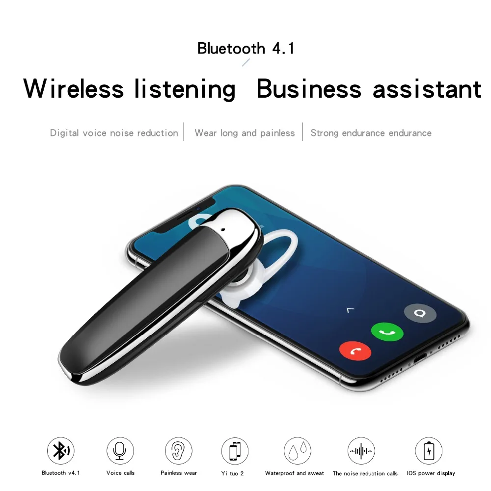 E6 bluetooth eraphone handsfree вкладыши Беспроводные наушники с шумоподавлением bluetooth наушники с микрофоном