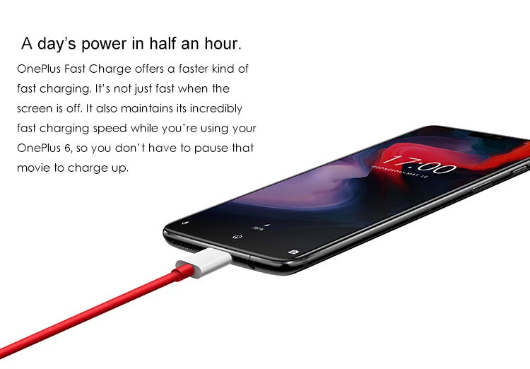 ONEPLUS 6 6GB RAM 64GB ROM Qualcomm Snapdragon 845 2.8GHz Octa Core 6.28 Inch 2.5D AMOLED Screen Dual Camera Android 8.1 4G LTE Smartphone