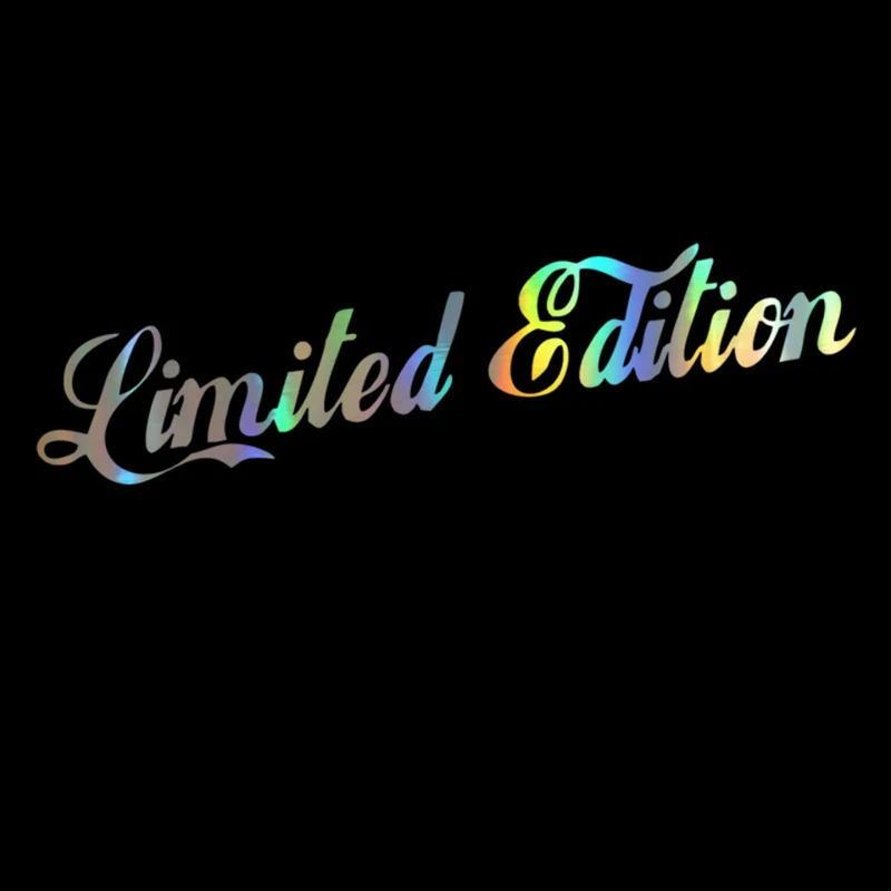 

Car Sticker 17*5CM Limited Edition Sticker Car Decal Reflective Laser Vinyl Car Sticker 3D Car Styling Black Silver