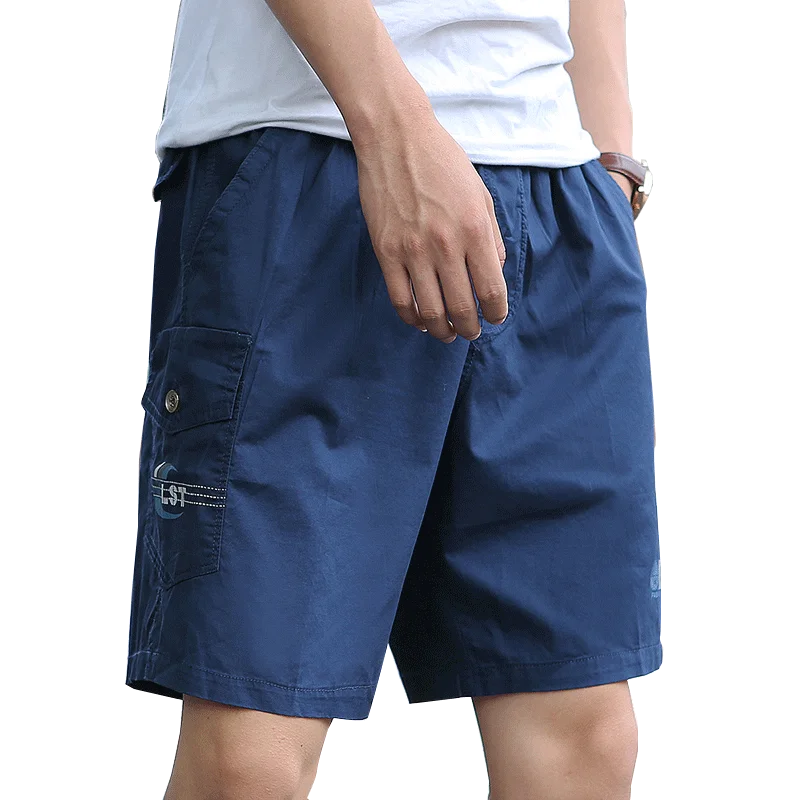 

Shorts Men's Summer Solid Color Five Points Casual Shorts Thin Large Size M-5XL Large Pocket Men's Loose Straight Beach Shorts