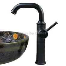 Бортике черный масло втирают Бронзовый Одной ручкой 360 Поворотный носик кухонный смеситель для раковины Смеситель Wsf092