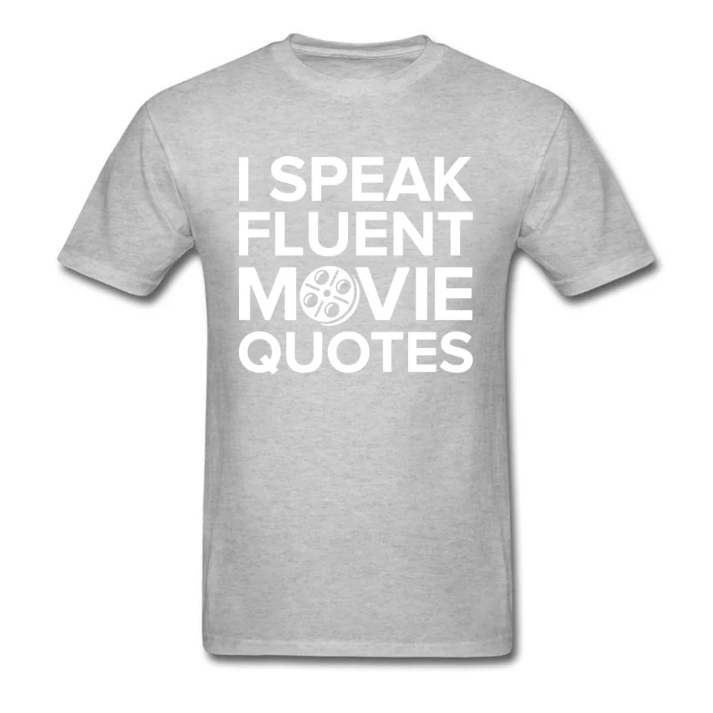 I Speak Movie Tshirts 2018 Hot Sale Short Sleeve Casual All Cotton Round Neck Men's Tops Shirt Casual Tee-Shirt Father Day I Speak Movie grey