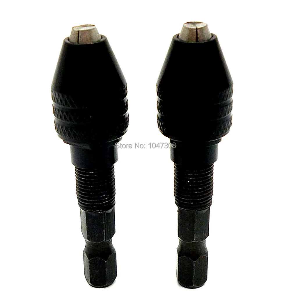 

2pcs M8*0.75 Keyless Chuck Conversion 1/4" Keyless Impact Drill Chuck Adapter Screwdriver Impact Driver Adaptor Hold Drill Bits