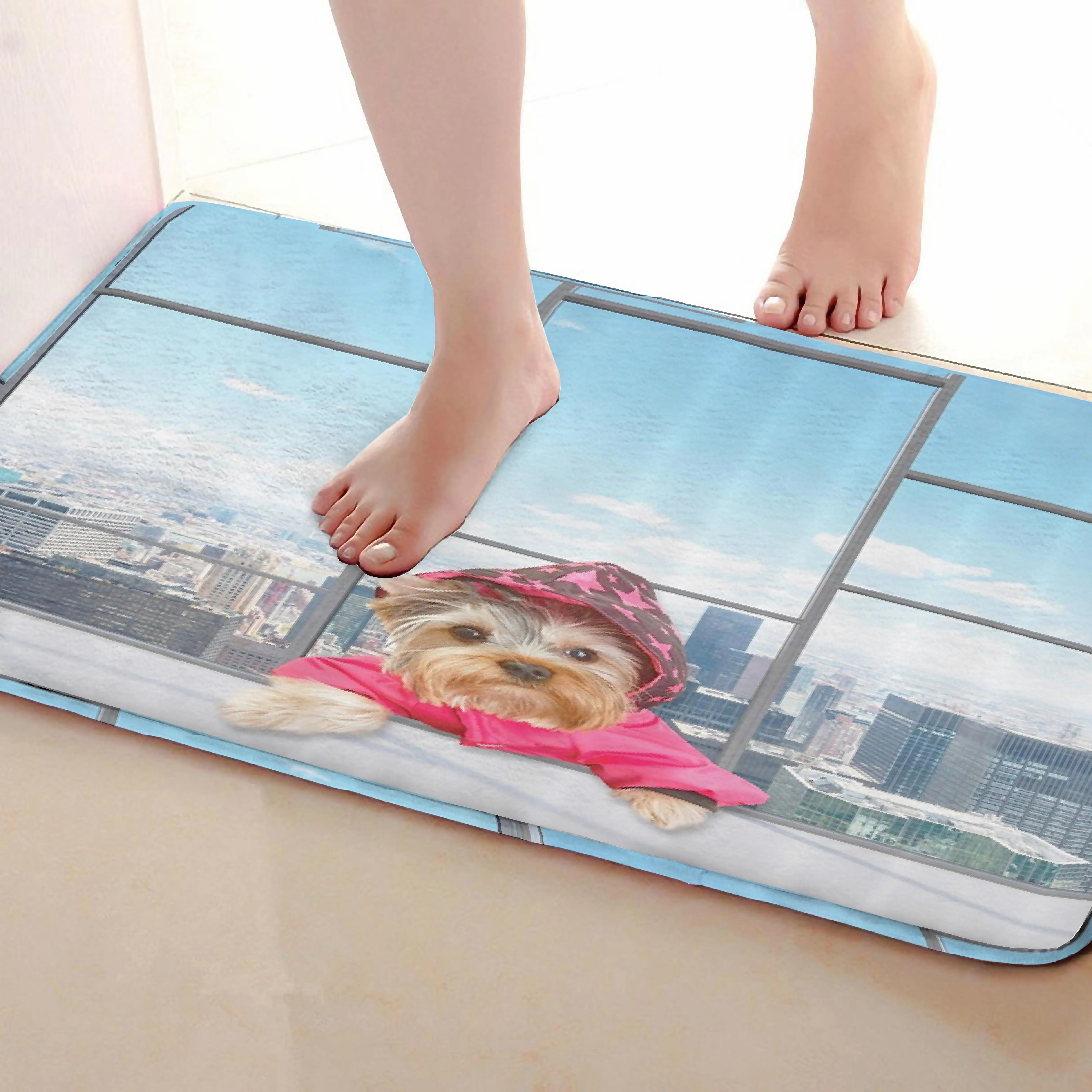 Коврик для ванной комнаты в стиле собаки, Забавный Противоскользящий коврик для ванной, аксессуары для душевой занавески, соответствующие вашей душевой занавеске