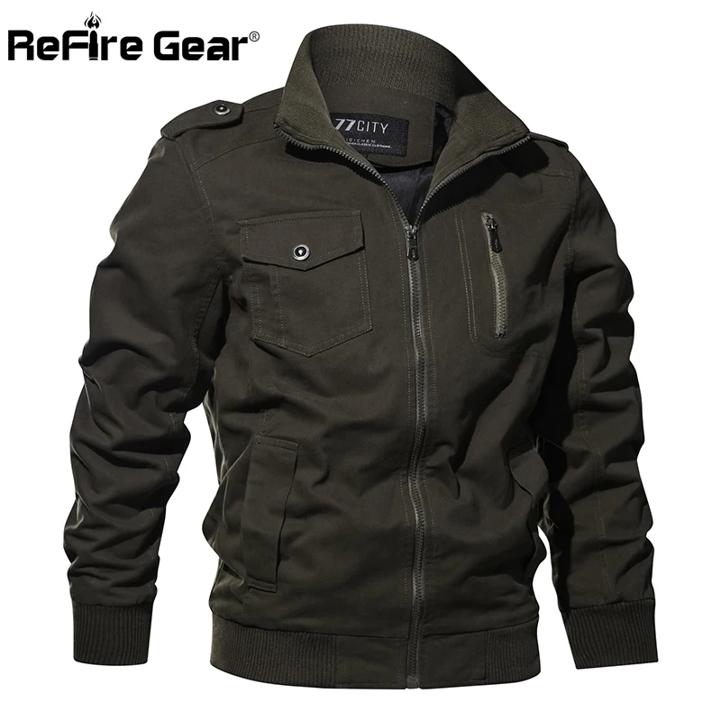 Куртка ReFire Gear Мужская в стиле милитари хлопковая куртка бомбер тактическая