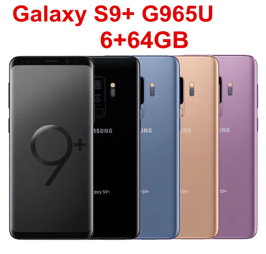 Samsung Galaxy S9 Plus S9+ G965U Восьмиядерный 6," двойной 12 МП 6 ГБ ОЗУ 64 Гб ПЗУ Snapdragon 845 NFC сотовый телефон с отпечатком пальца