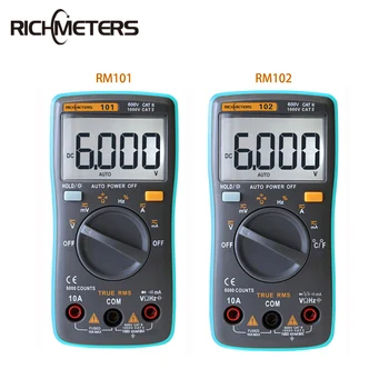 

Digital Multimeter RM102 101 Multimetro DC AC Voltage Current Meter Resistance Diode Temperature Tester Ammeter Voltmeter