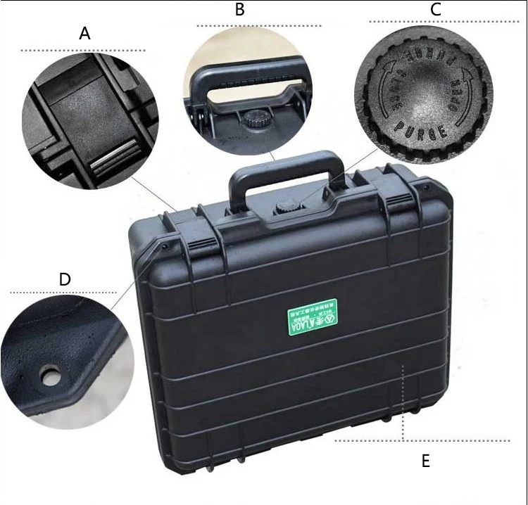 LAOA Safety Instrument Tool Box storage tools Water-proof IP67 Box Instrument And Equip Instore With Draw-Bar With Foam Inside mini tool bag