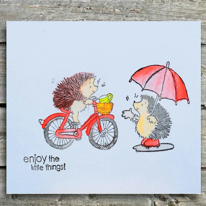 

Hedgehog Stamps Clear Rubber Silicone Transparent Stamp clear stamps for Scrapbooking DIY paper card making Decoration crafts