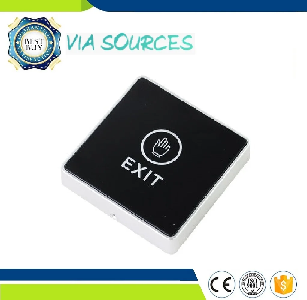 

Direct Factory Touch Exit Button Infrared Contactless Door Release Switch for Access Control System Square Blue Backlight