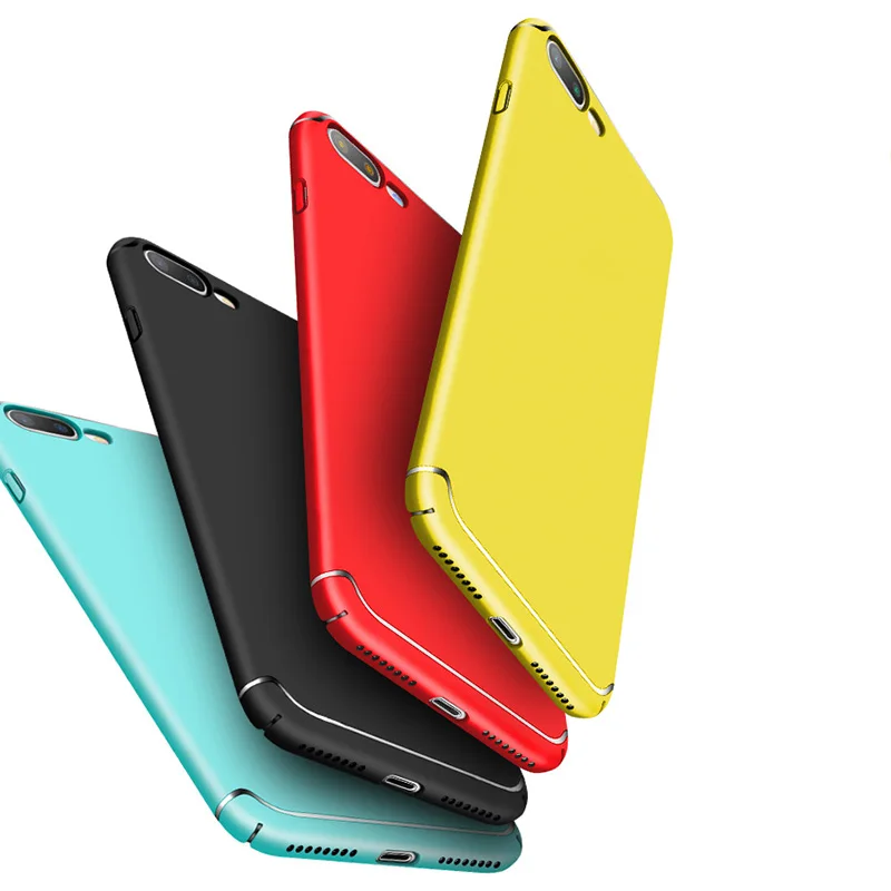 2018 Cute Pink Green iPhone 6 7 8 X Case Scrub PC Solid Simple Phone