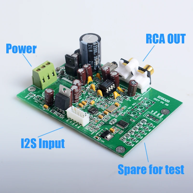 WEILIANG аудио ES9028Q2M декодирующая плата ies вход RCA/выход 3,5 мм