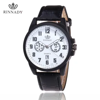 

Fashion Casual Large Dial Mens Watches Top Brand Luxury Leather Business Calendar Quartz-Watch Men Wristwatch Relogio Masculino