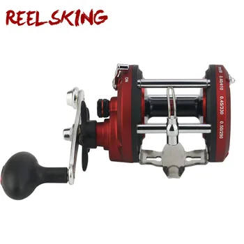 

YUMOSHI 12Ball Bearings High Speed Cast Drum Fishing Reel Lure Tackle Trolling Boat Saltwater Right Hands Round Reel