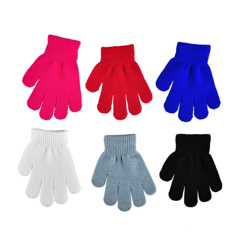 

full finger gloves Cute winter baby gloves mittens children keep warm solid colors for sport cycling fishing snowboard running