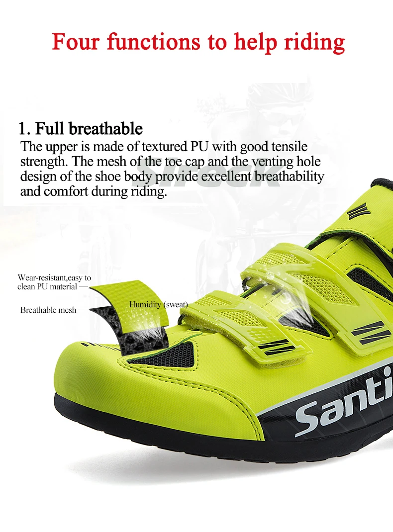 Santic Cycling Shoes Men Women MTB Mountain Road Bike Shoes Rubber Anti-slip Unlocked Bicycle Shoes Zapatillas Ciclismo